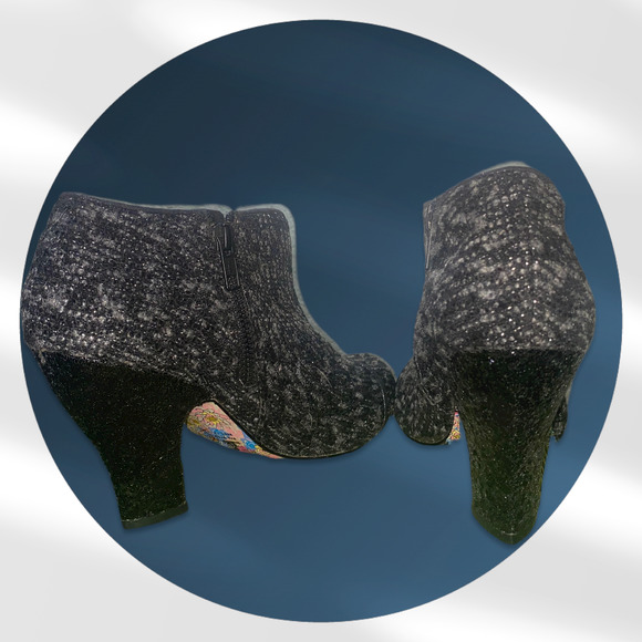 Mutiny by Irregular Choice Black Tweed and Sequence Pump Bootie - Picture 11 of 11